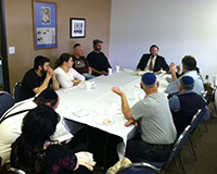 A learning session with the Rabbi at Ahavas Torah Center in Henderson, Nevada